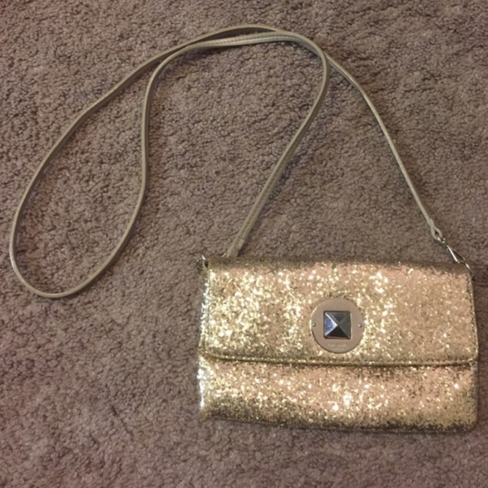 kate spade Gold Glitter Crossbody